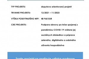 Plagát k projektu Domáca opatrovateľská služba v Košickom kraji